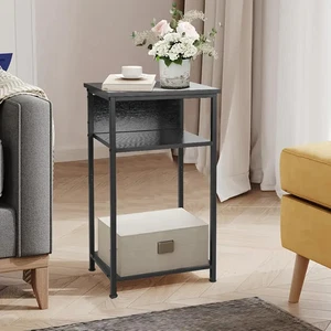 Storage Standing Shelf Side Table 3-Tier Coffee Table Industrial Bedside Table - Picture 1 of 6
