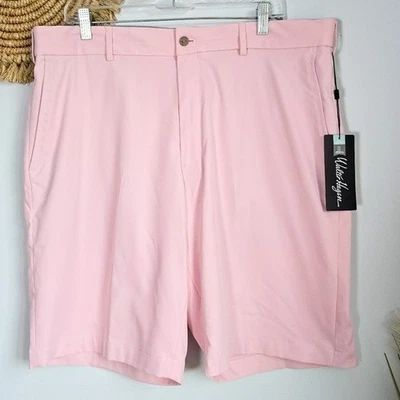 Pantalones Cortos de Golf Walter Hagen, Nuevos con Etiquetas, Perfect 11 Rosa Frambuesa Seersucker, Talla 38 Foto 1 de 4