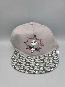 Gorra Jack Skellington Gris Snapback de los Parques Disney Juvenil Nueva con Etiquetas - Imagen 1 de 3