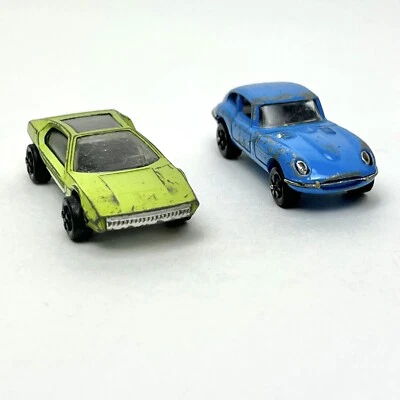 Lote de 2 autos vintage Playart Jaguar E tipo 2+2 y Lamborghini Marzal HK 70s 60s Foto 1 de 4