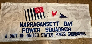 Bandiera bandiere vintage US Power Squadron 33" x 77" Narragansett Bay - Foto 1 di 1