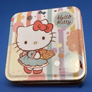 HELLO KITTY/SANRIO Biscottiera vuota quadrata (senza biscotti) Kawaii 4”x 4”x 2” - Foto 1 di 9