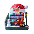 Christmas LED Lighted House Resin Musical Coffee Village Scene Decoration