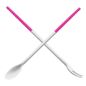Long Silicone Cooking Chopsticks Double Head Multi-function Chopsticks Fork 30cm - Picture 1 of 1