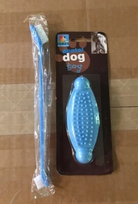 Juguete dental para perros + cepillo de dientes - texturizado - cachorro, higiene, dentición, masticar, hueso  Foto 1 de 3