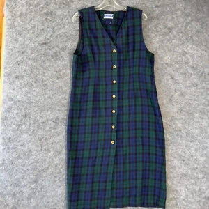 Vintage Pendleton Womens Jumper Dress 100% Virgin Wool Tartan Plaid READ - Picture 1 of 8