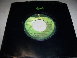 PAUL McCARTNEY & WINGS- BAND ON THE RUN-1974 ROCK SINGLE 45, APPLE 1873 (VG+/EX) - Picture 1 of 4