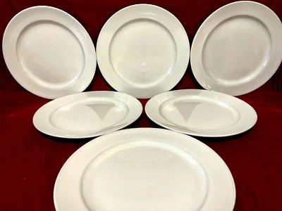 宜家 15199 瑞典 6 件套白色边缘重型餐盘 11 1/2 — 第 1/2 张图片