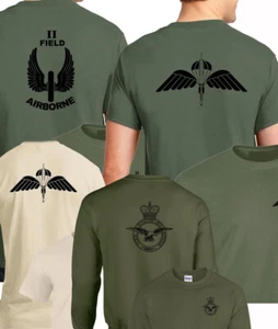 PRINTED ARMY Olive Green TSHIRT Double Sided RAF REGIMENT WINGS airborne at jtac - Picture 1 of 18