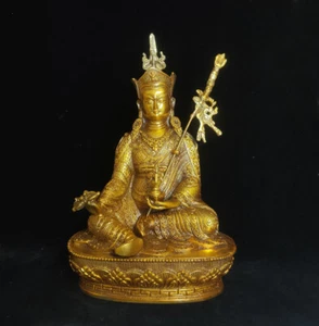 Antique Padmasambhava Rinpoche menla Rinpoche blessed Buddha Statue Vajra - Picture 1 of 6