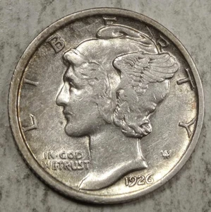1926-D Mercury Dime, Extremely Fine+, Tougher Date 0424-06 - Picture 1 of 3