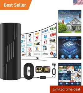 Compact Outdoor/Indoor Antenna with 2200+ Miles Range & 38ft Cable - 2025 Model - Picture 1 of 11