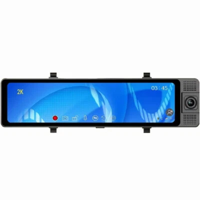 Grabadora DVR para tablero de coche pantalla táctil 3 lentes cámara frontal/trasera/interior sensor G Foto 1 de 4
