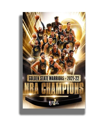 Golden State Warriors 2022 Basketball Finals Champions Poster 11x17 NEW Cover