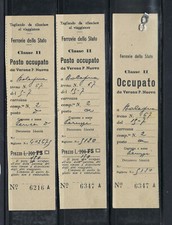 Biglietti Ferrovia - Treno - Posto occupato da Verona a Bologna - 1949