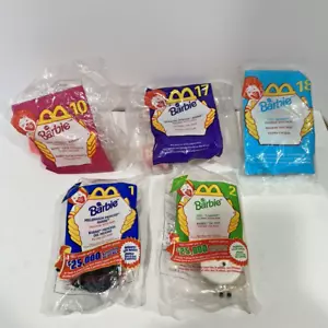 1999 McDonalds Vintage Barbie Happy Meal Spielzeug 5er Set versiegelt - Bild 1 von 2