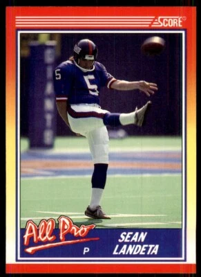 1990 Score Sean Landeta New York Giants #578 - Image 1 of 2