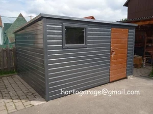 3,5x3 Blechgarage LAGERRAUM Metallgarage GERÄTESCHUPPEN Garage Laube Container - Bild 1 von 3