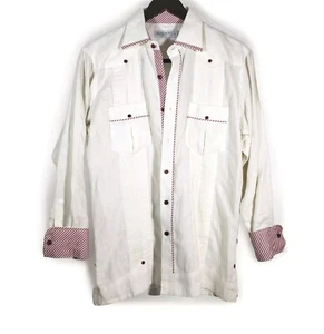 Mojito Collection Guayabera Premium 100% Leinen Herren Small Langarm Hemd - Bild 1 von 22