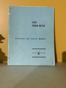 HP Model 431B Power Meter Operating and Service Manual - Picture 1 of 2