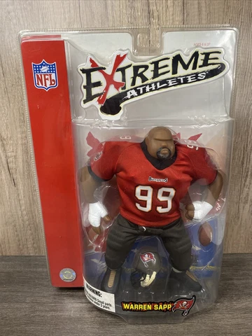 NFL Extreme Athletes Warren Sapp #99 Tampa Bay Buccaneers Action Figure NEW NIB Cover