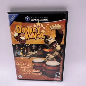 Donkey Konga (Nintendo GameCube, 2004) Completo Probado en Caja Original (Bongos No Incluidos) - Imagen 1 de 4