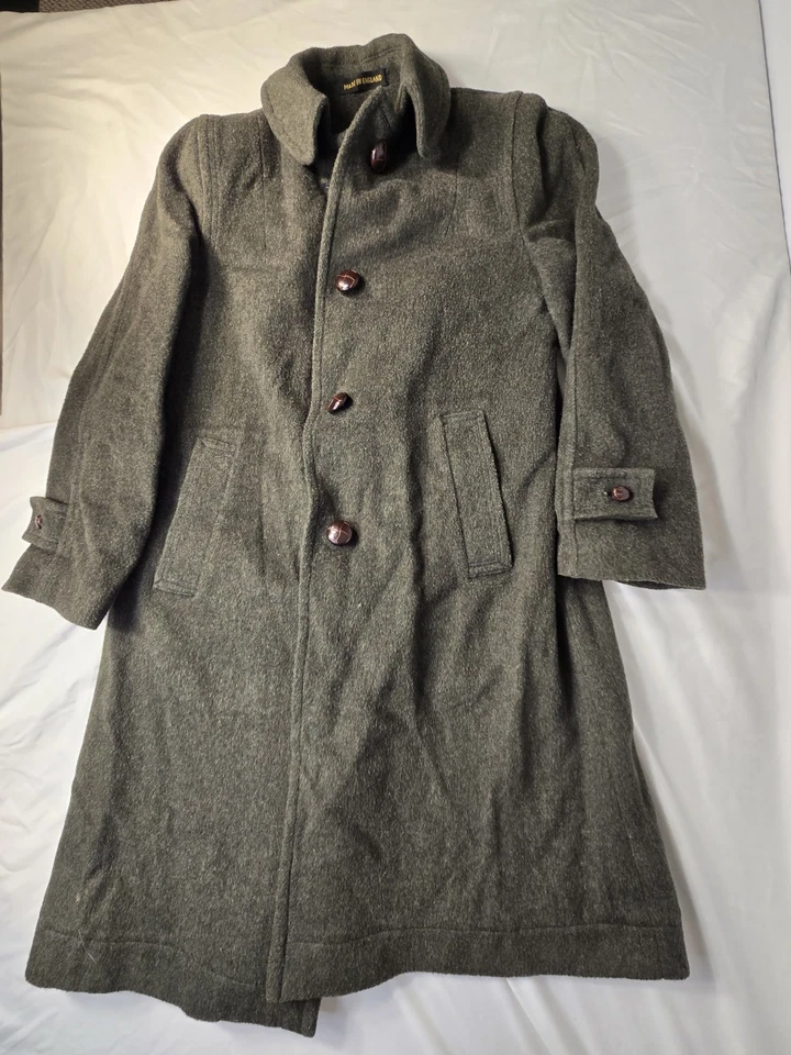 Original Gloverall's Zug Loden Women's Green Wool Overcoat  Size 10 England - Image 1 of 4