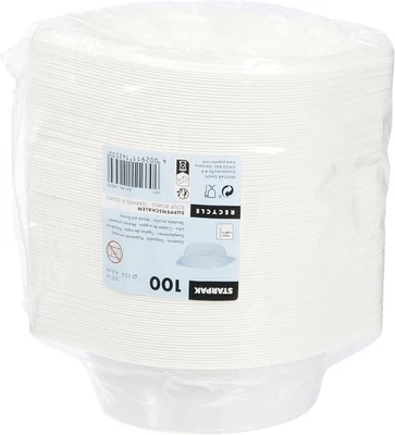 PAPSTAR Kunststoff Suppenschalen, 500 ml, Weiß, 100 Stück - Bild 1 von 4