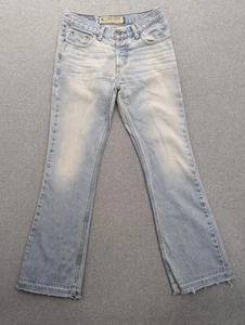 Vintage American Eagle Jeans Damen 2 helle Waschung Knopfleiste Bootcut Y2K Boho - Bild 1 von 19