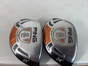*NICE* Set Ping G10 21° & 24° Hybrids TFC 129 Graphite Regular (3766) - Picture 1 of 9
