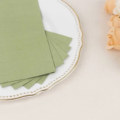 SAGE GREEN 50 Soft 2 Ply Dinner Cocktail Paper NAPKINS Party Events Home - Image 1 of 4