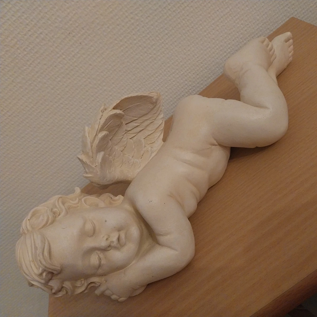 Keramik Engel Skulptur - Mediterrane Gartenfigur Für Innen & Außen, Antik-grün-beige, Wetterfest