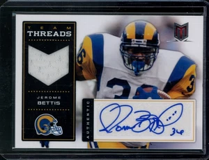 2012 Panini Momentum Jerome Bettis Team Threads Game-Worn Jersey Auto #'d /10 - Picture 1 of 2