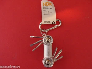 HDX Pocket Screwdriver Set Keyring NEW 2" long - Picture 1 of 1