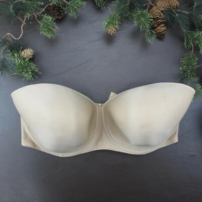 Sujetador Fantasie Sin Tirantes 36G Tostado Acolchado Push-Up Cierre Trasero *Nota Foto 1 de 4