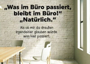 Postkarte Sprüche & Humor "Was im Büro passiert, bleibt im Büro!" - Bild 1 von 2