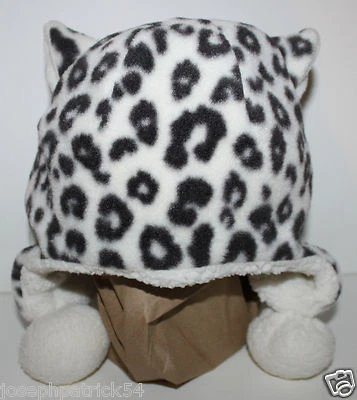 Sombrero de leopardo polar preescolar bebé Gap nuevo con etiquetas para niñas pequeñas con forro de sherpa Foto 1 de 2