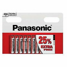 Panasonic AAA Zinc Carbon Batteries 10 Pieces - White