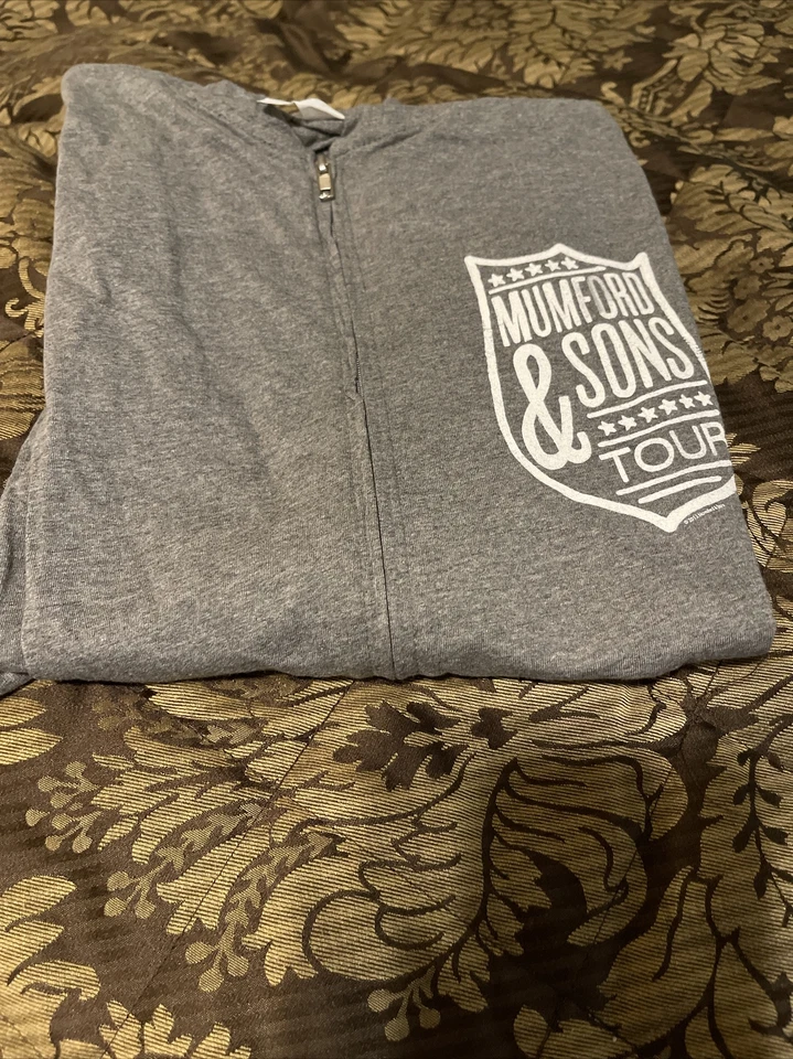 Mumford & Sons  -  Shield 2013 Tour Soft Grey Zip-Up Hoodie New - Image 1 of 1