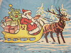 Christbaumschmuck Pappe Weihnachtsteller Bunter Santa Teller DDR  um 1960 Nr. 12