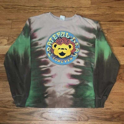Grateful Dead Tie Dye Crewneck Sweatshirt Authentic Merch Size Medium - Image 1 of 4