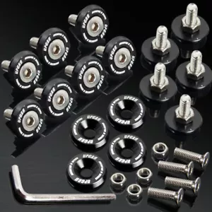 UPGR8 10MM Black Fender Washer Bumper Washer Bolt Engine Bay Dress Up 16 Pieces - Picture 1 of 1