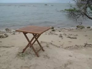 TEAK Tisch - massiver Klapptisch 70x70cm - Bild 1 von 3