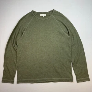 The Territory Ahead Waffle Knit Thermal Shirt Mens M Green Pullover Casual Peru - Picture 1 of 7