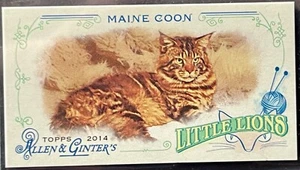 2014 Topps Allen & Ginter's Little Lions Mini "Maine Coon" - Picture 1 of 2