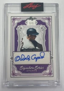 Orlando Cepeda Giants Baseball 2021 Leaf NO. SS-OC1 #1/1 Autograph Single Card - Picture 1 of 2