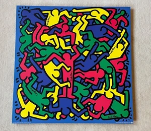 Keith Haring - Untitled - Pop Art - Bild - 78 cm x 78 cm - Ikea Transtrand - Bild 1 von 5