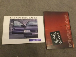 Peugeot 405 Brochures in VGC dated Oct 1992 + Sept 1989 - Picture 1 of 3