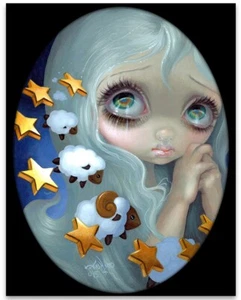 Strangeling Counting Sheep - 11x14 Unframed Art Print Poster - Decor and Gift - Picture 1 of 7