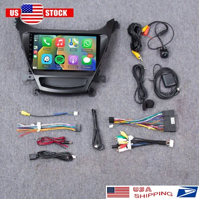 Radio GPS Apple CarPlay estéreo para automóvil Android 12 para Hyundai Elantra 2014-2016 16 GB Foto 1 de 4